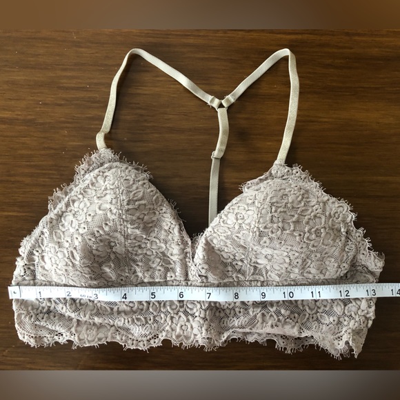 Aerie Eyelash Lace Racerback Bralettes, Slate and Mauve - Picture 8 of 9